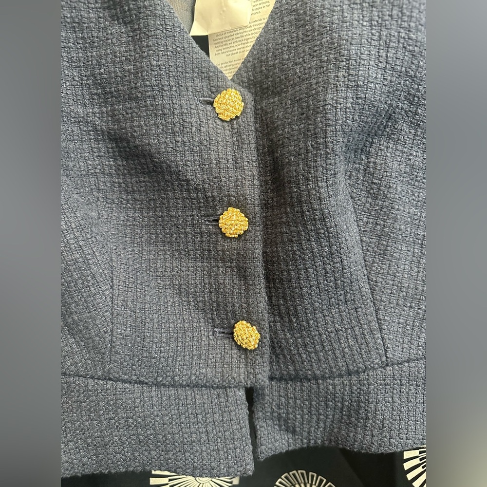 Gaala  Paris Milana Cotton Tweed Two Piece. New size 36 set . Color Navy Blue - Picture 16 of 16